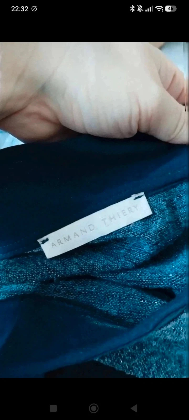Glanzende fijne trui Armand Thiery blauw met Claudine-hals – Maat M (zie maten) – photo 9